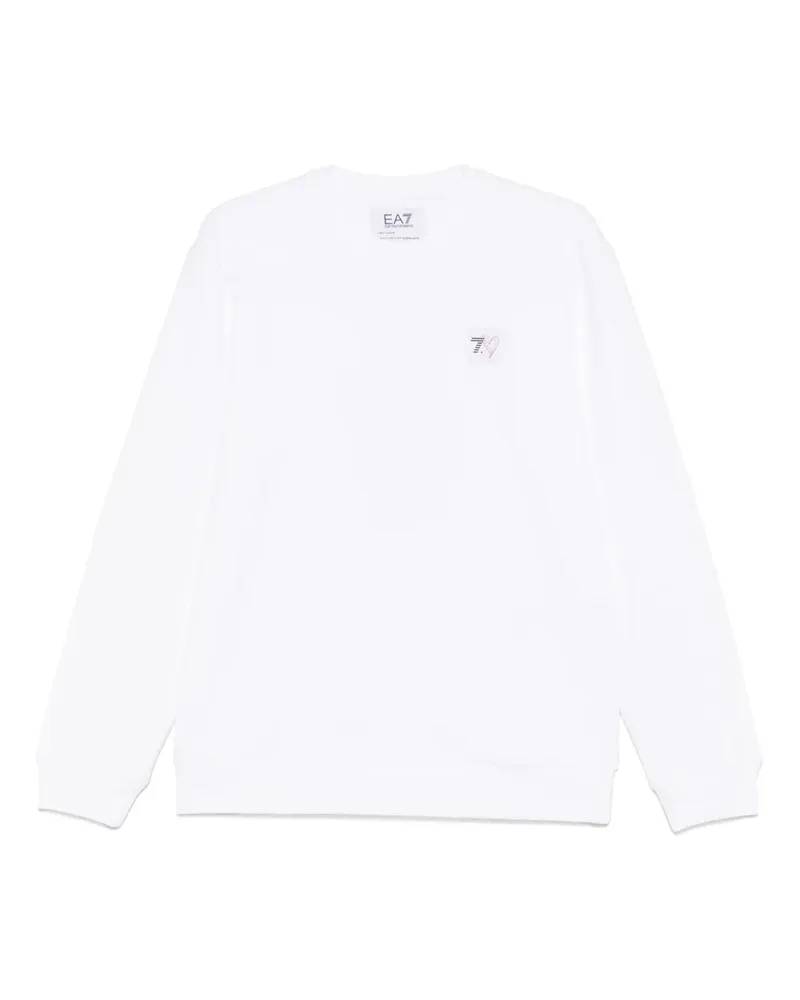 EA7 Sweatshirt mit grafischem Print - Weiß Weiß