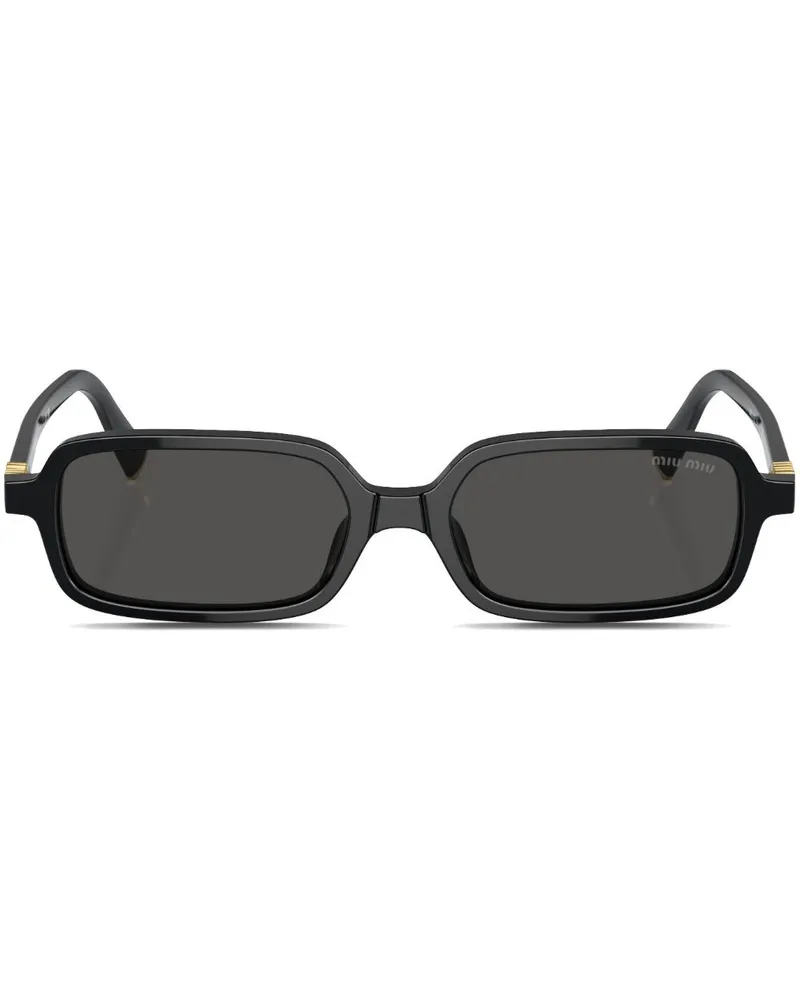 Miu Miu Sonnenbrille mit eckigem Gestell - Schwarz Schwarz