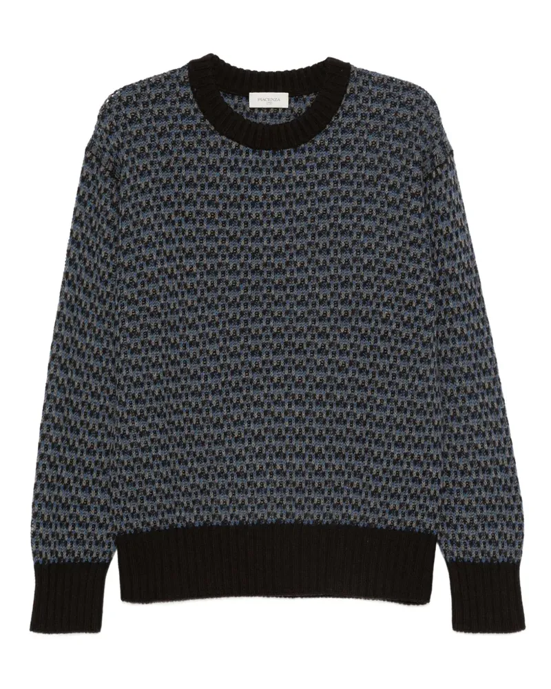 Piacenza Cashmere Gemusterter Pullover - Blau Blau