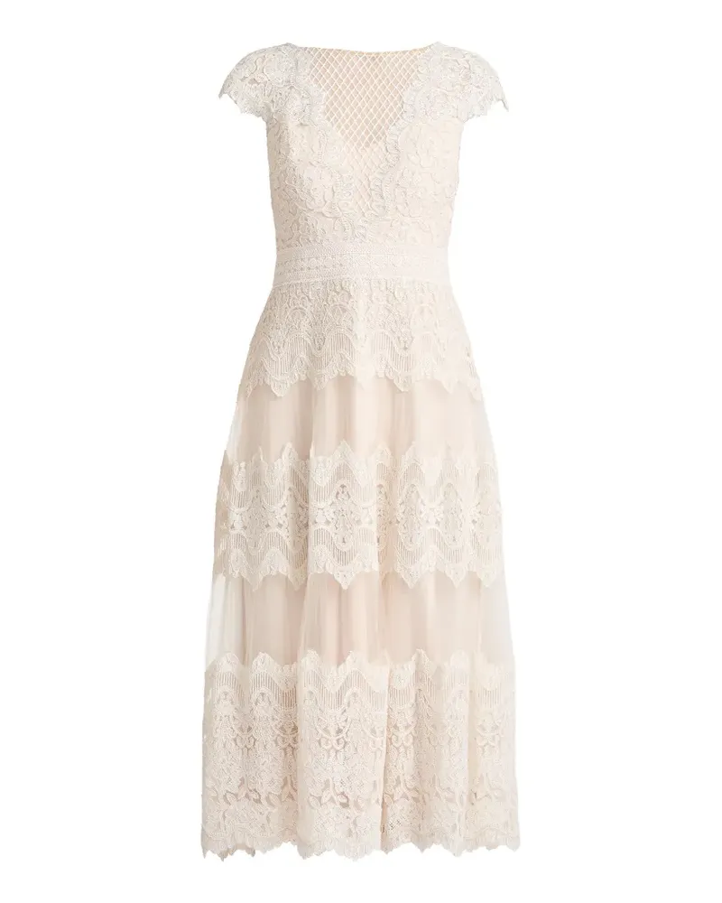 Tadashi Shoji lace tiered dress - Weiß Weiß