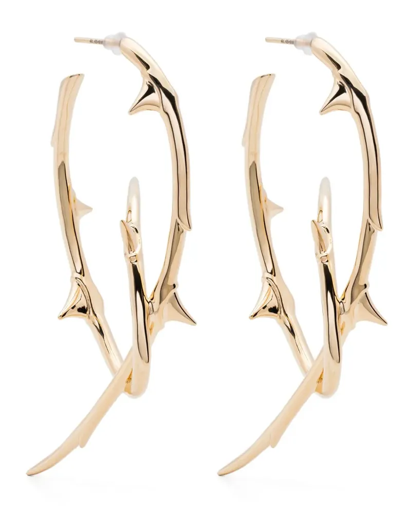 Shaun Leane sterling silver Rose Thorn hoop earrings - Gold Gold