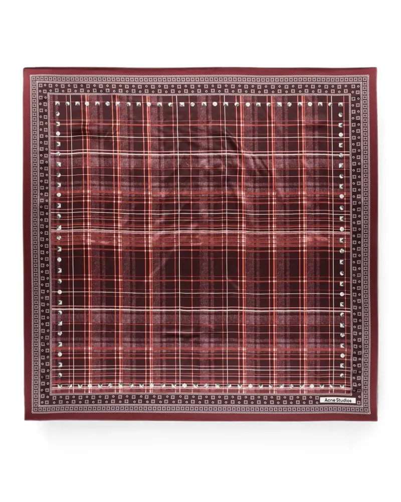 Acne Studios Karierter Schal mit Nieten - Rot Rot