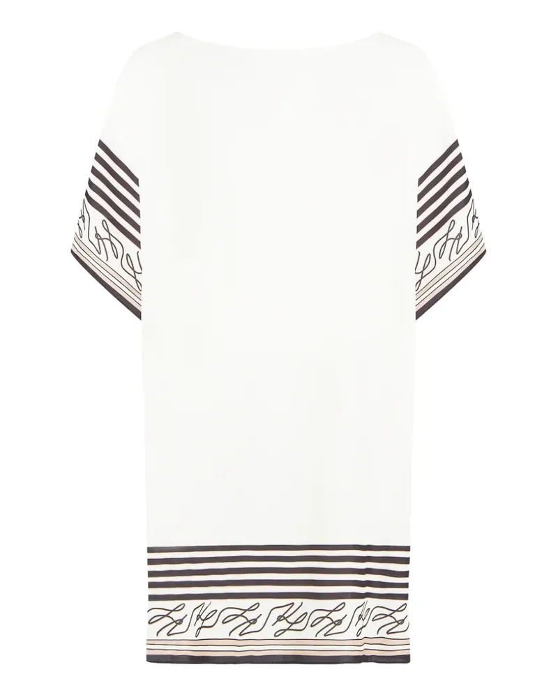 Karl Lagerfeld Autograph T-Shirt mit Sheer-Effekt - Weiß Weiß