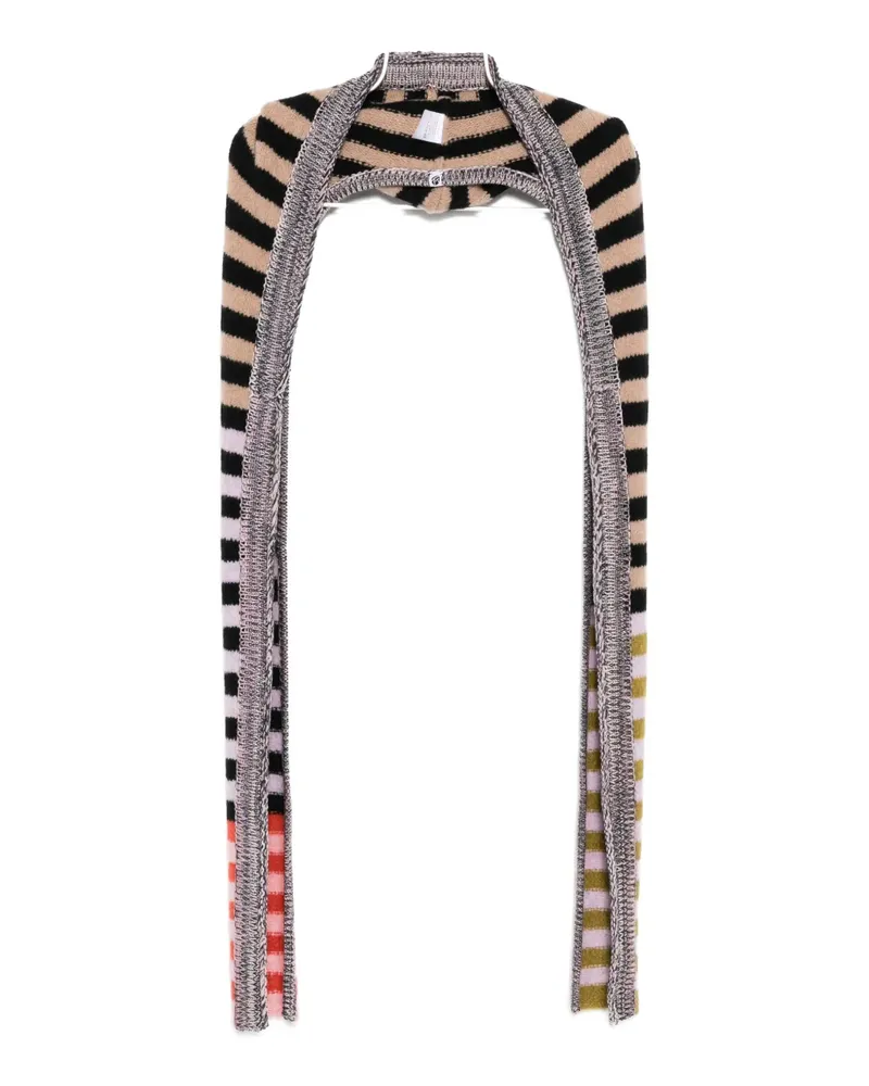 YANYAN KNITS striped scarf - Nude Nude