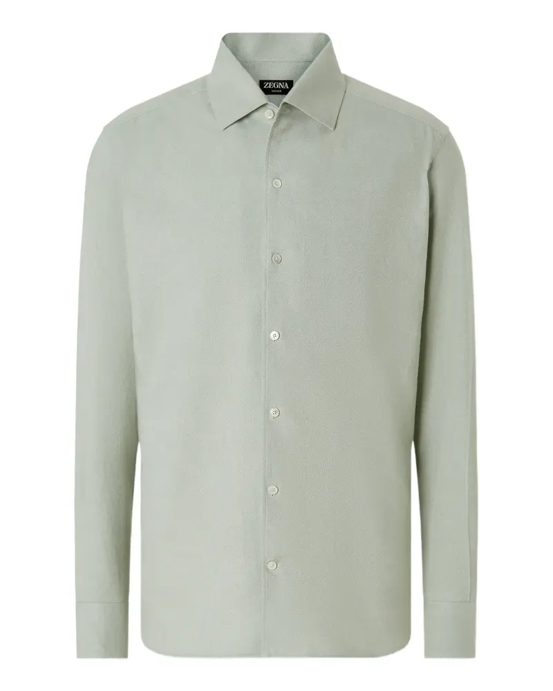 Ermenegildo Zegna light-green Cashco shirt - Grün Grün