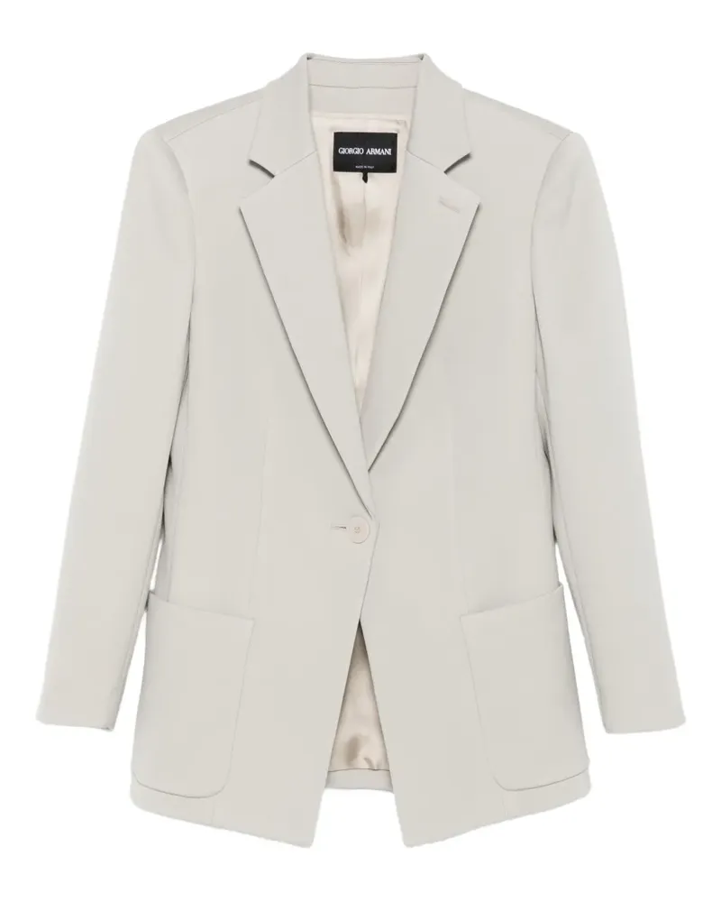 Giorgio Armani single-button patch-pocket blazer - Nude Nude