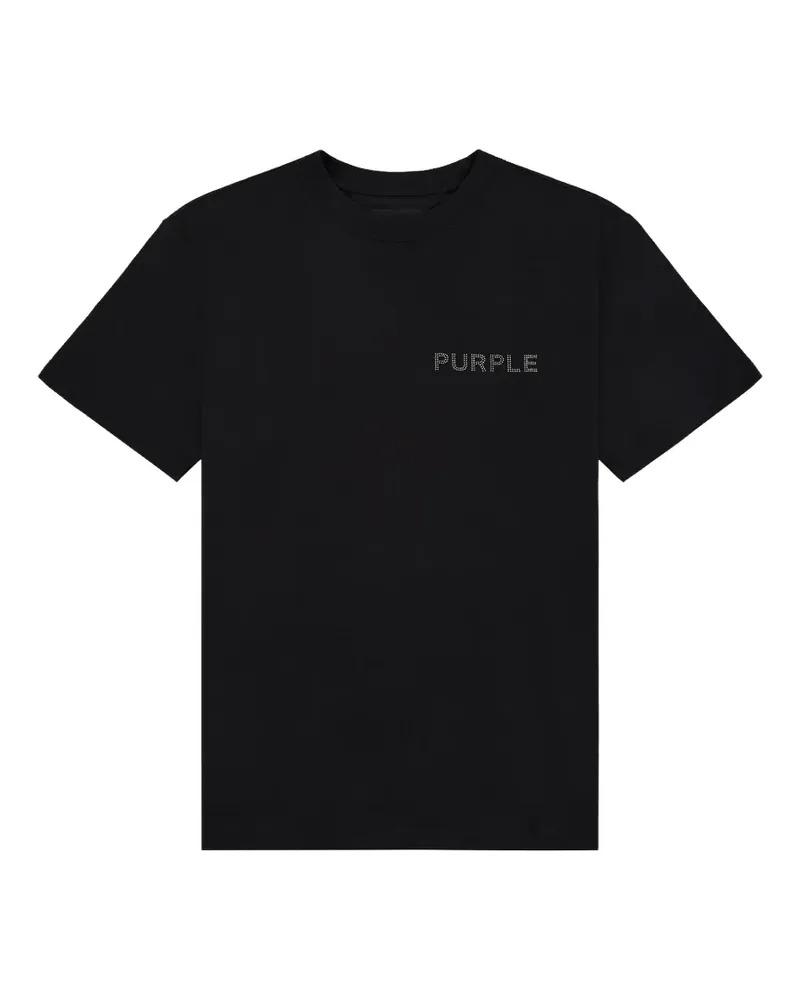 PURPLE BRAND logo-studded T-shirt - Schwarz Schwarz