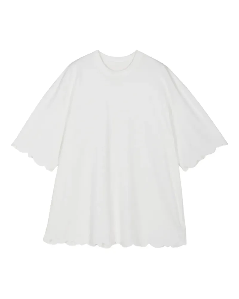 JNBY T-Shirt mit Wellensaum - Weiß Weiß