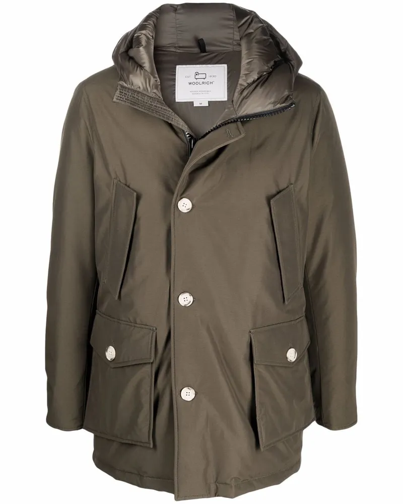 Woolrich Gefütterter Kapuzenmantel - Grün Grün