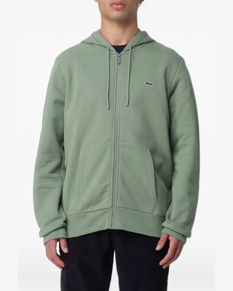 Lacoste logo-patch zip-fastening hoodie - Grün Grün