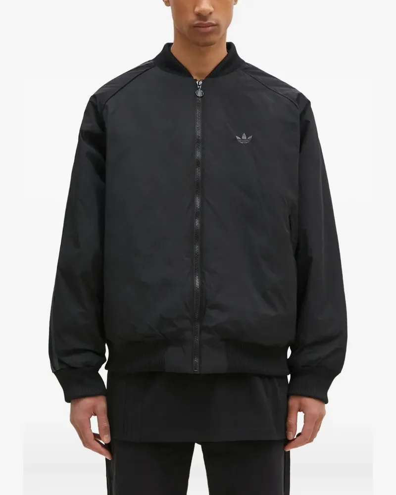 adidas Bomberjacke mit Reißverschluss - Schwarz Schwarz