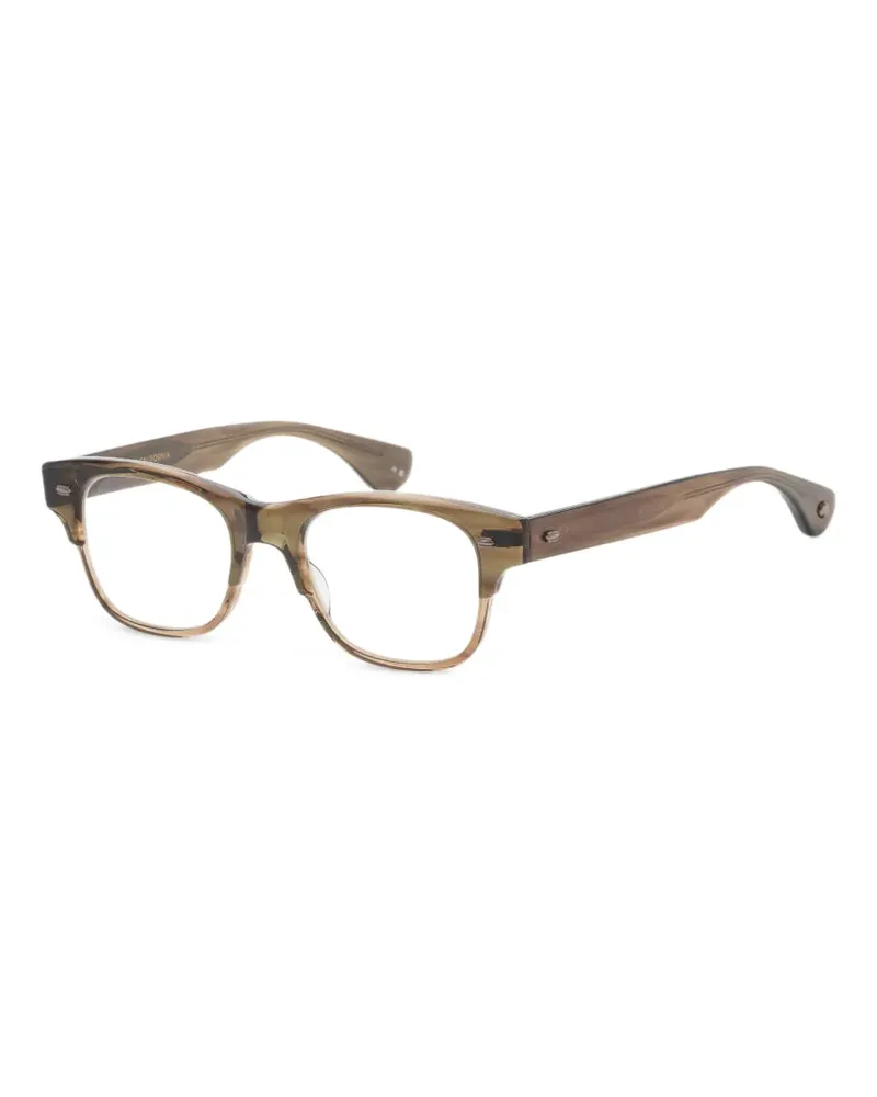 Garrett Leight Rodriguez Brille mit eckigem Gestell - Braun Braun