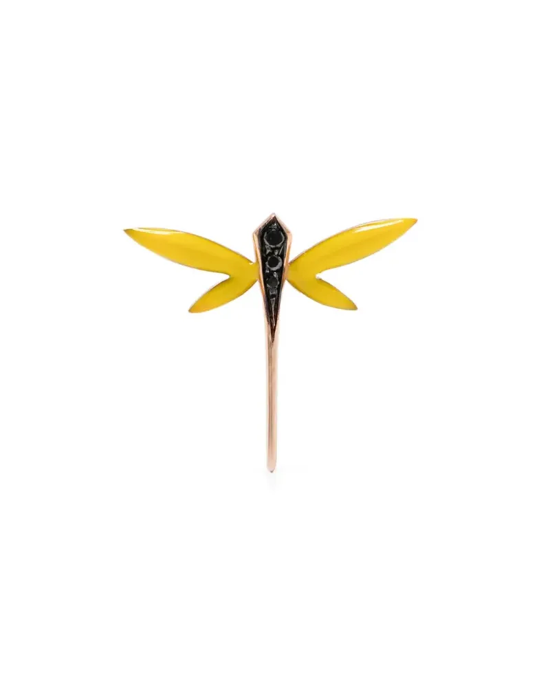 ANAPSARA 18kt Dragonfly Gelbgoldohrstecker mit Diamant Gold