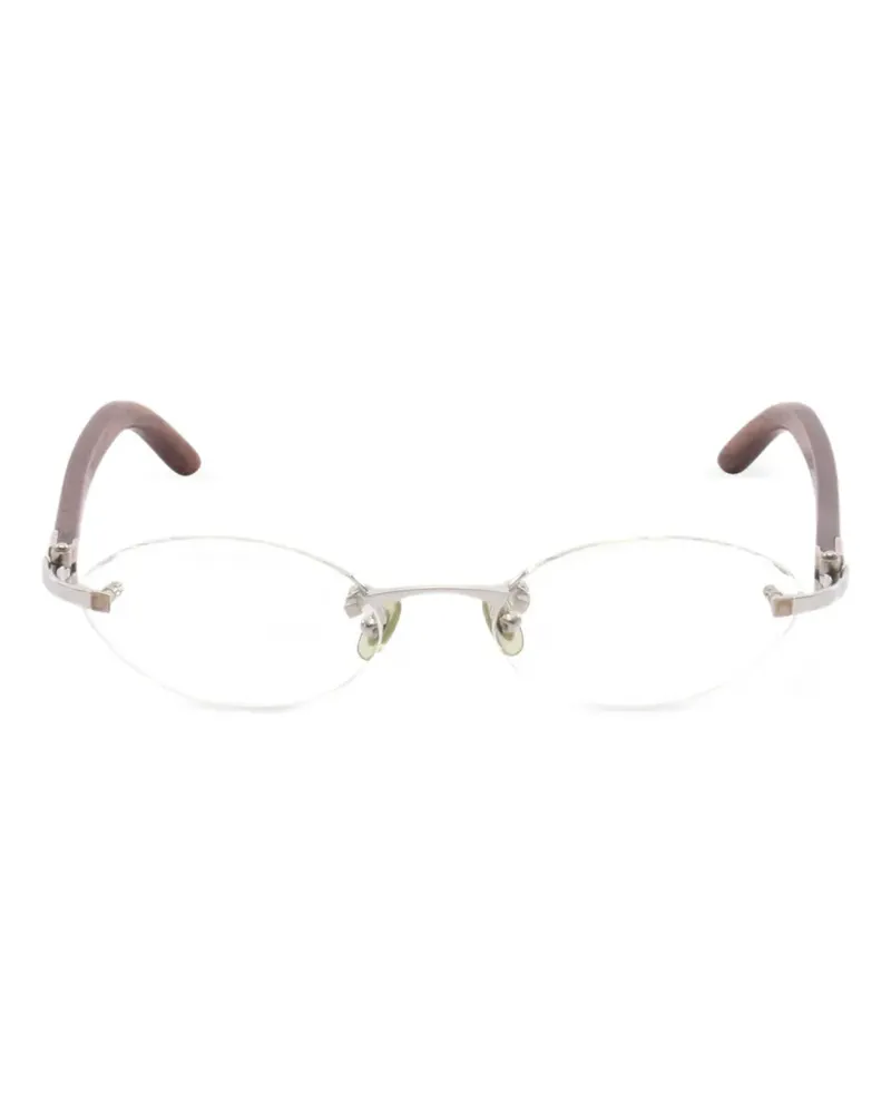 Cartier 2000s rahmenlose Brille - Silber Silber