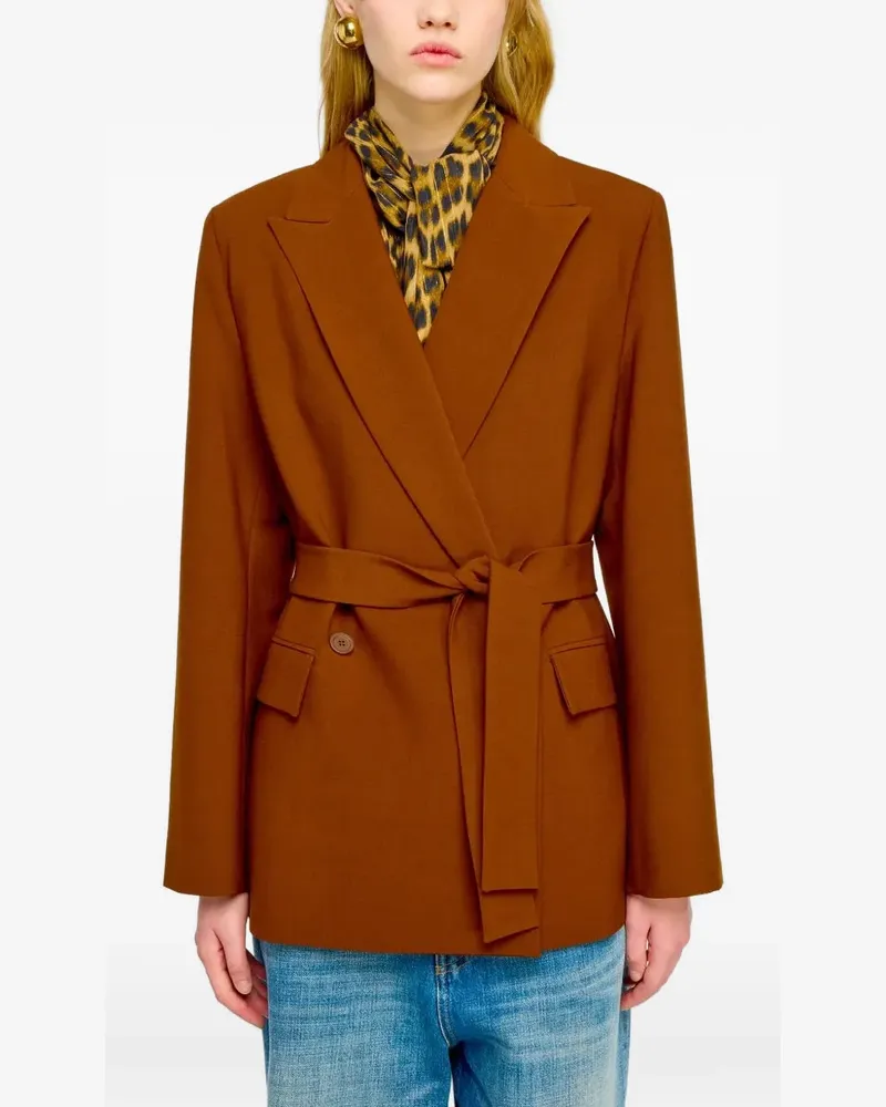 Semicouture Allison belted double-breasted jacket - Braun Braun