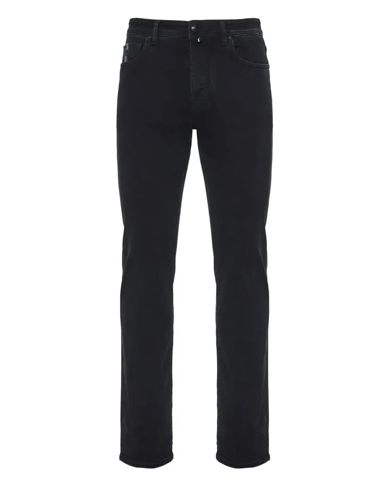Jacob Cohën Jeans mit Logo-Patch - Schwarz Schwarz
