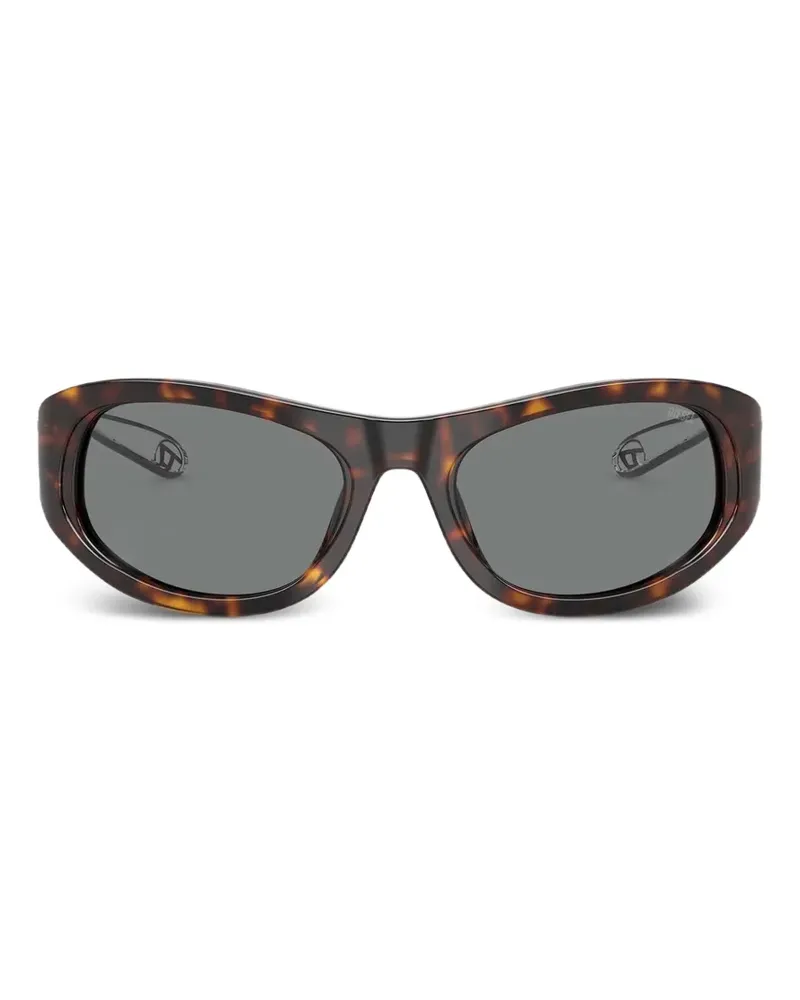 Diesel Eckige Sonnenbrille in Schildpattoptik - Braun Braun