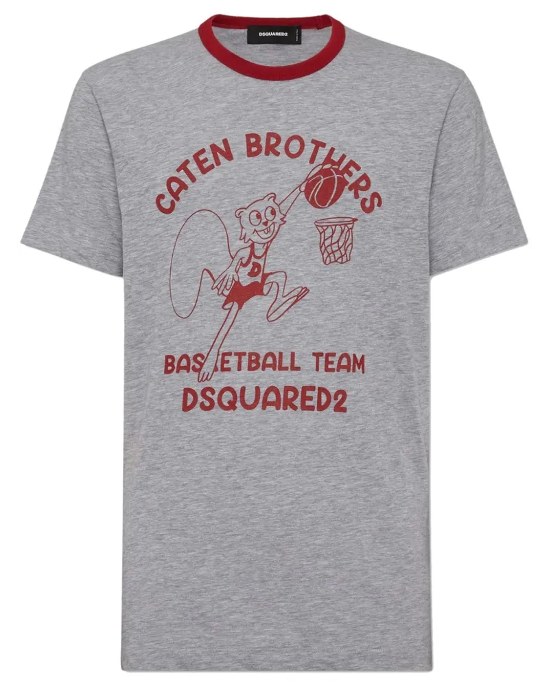 Dsquared2 T-Shirt mit grafischem Print - Grau Grau