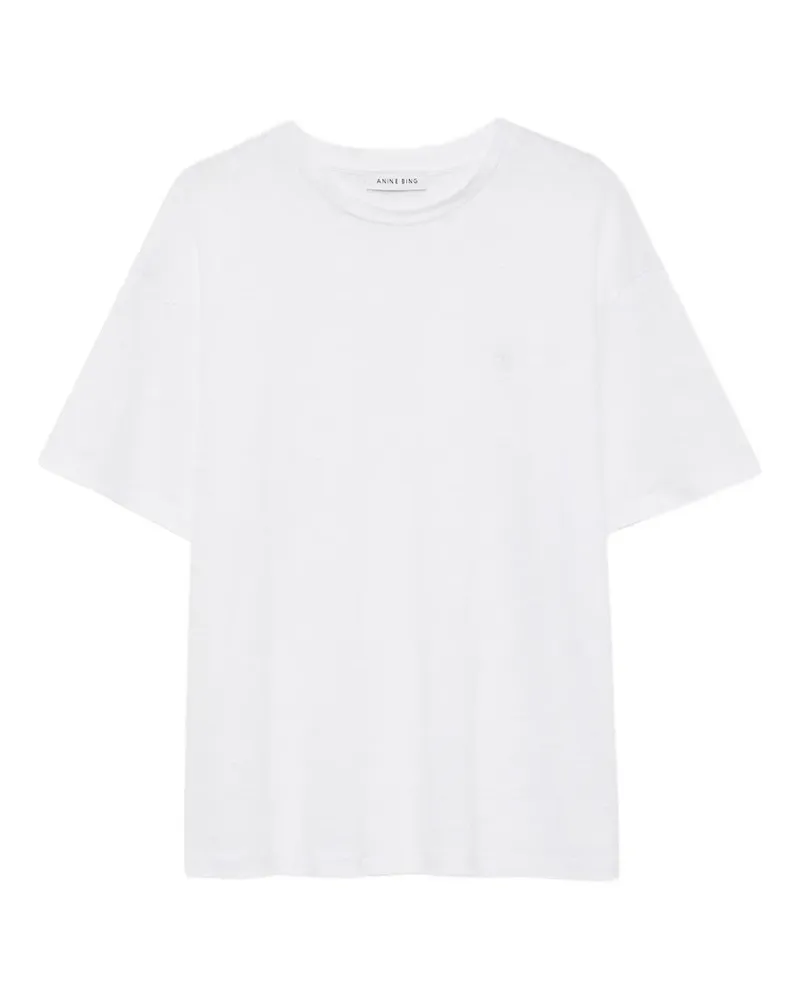 Anine Bing Cade logo-embroidered T-shirt - Weiß Weiß