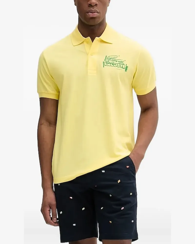 Lacoste Poloshirt mit Kroko-Logo - Gelb Gelb