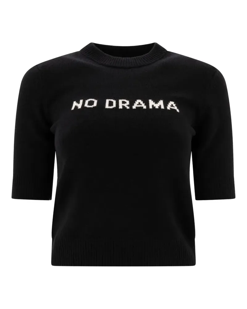 Max Mara Kurzärmeliger No Drama Pullover - Schwarz Schwarz