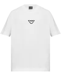 Emporio Armani T-Shirt mit Logo-Stickerei Nude