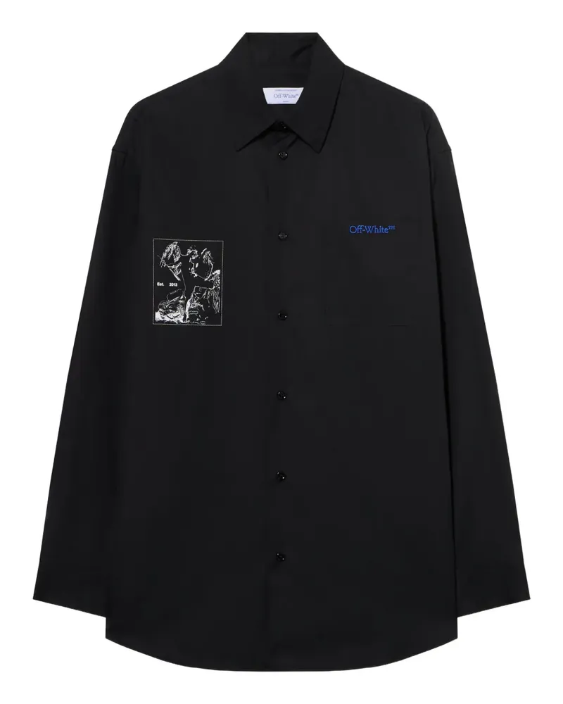 OFF-WHITE Faded Painting Hemd - Schwarz Schwarz