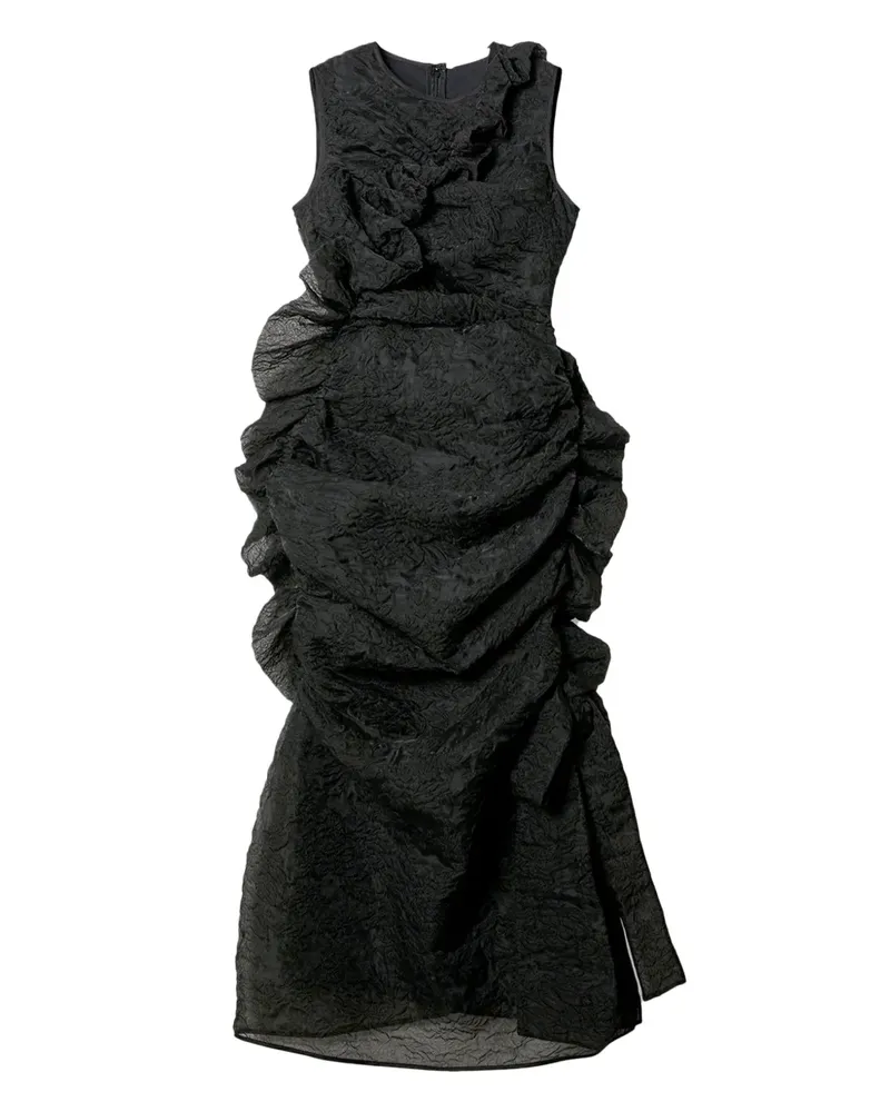 Cecilie Bahnsen Ärmelloses Kleid mit Rüschen - Schwarz Schwarz