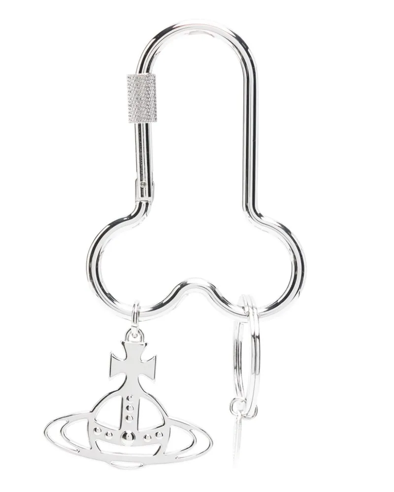 Vivienne Westwood Schlüsselanhänger mit Karabinerhaken Silber