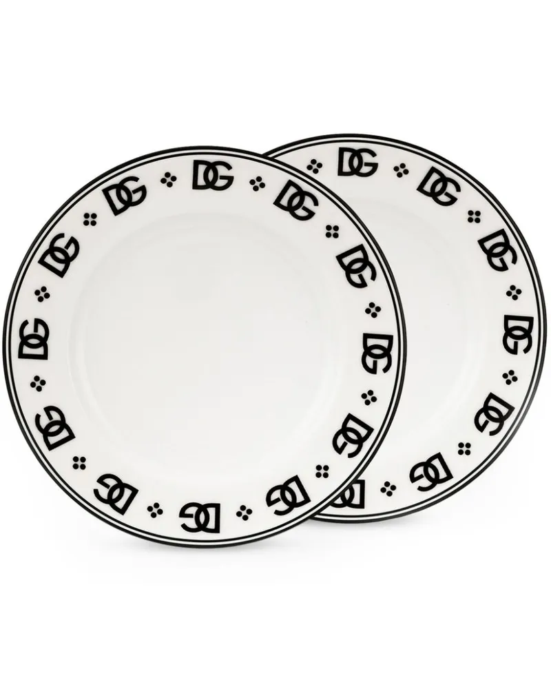 Dolce & Gabbana Brotteller aus Porzellan (2er-Set) - Weiß Weiß