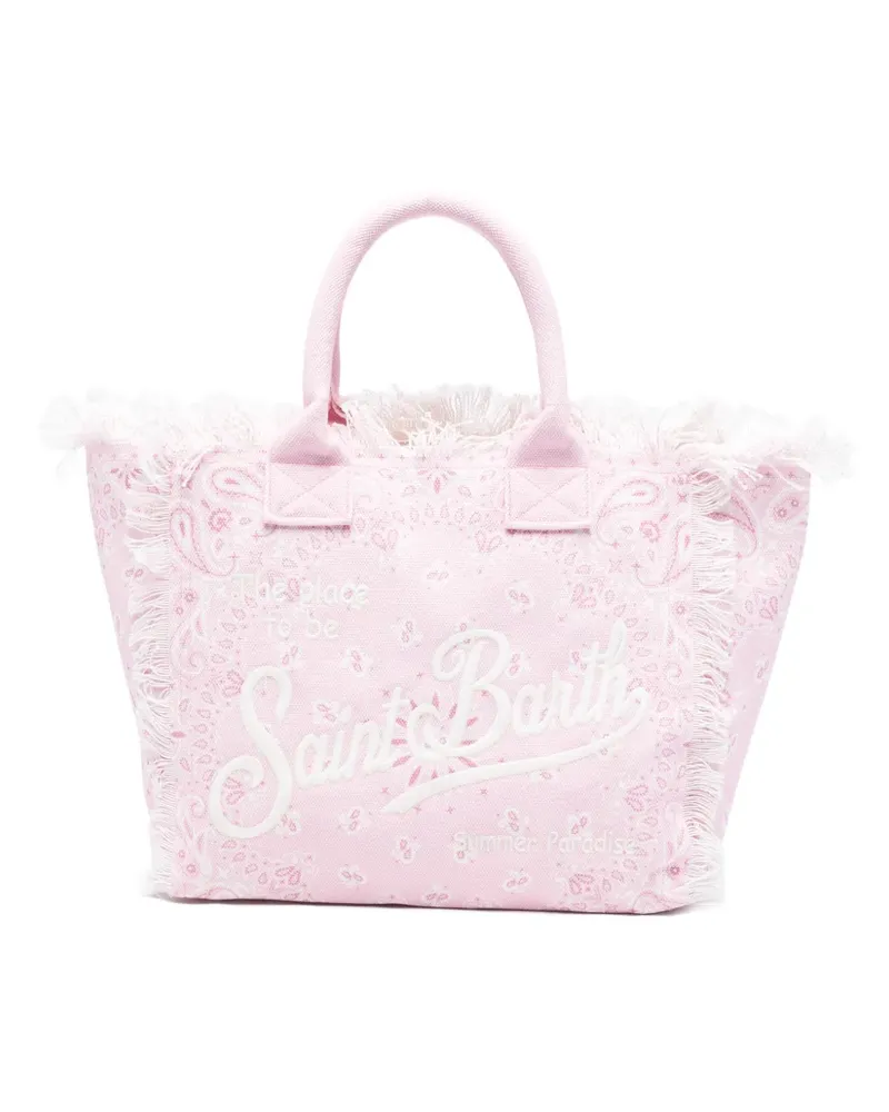 MC2 Saint Barth Ausgefranste Vanity Tote Bag mit Paisleymuster - Rosa Rosa