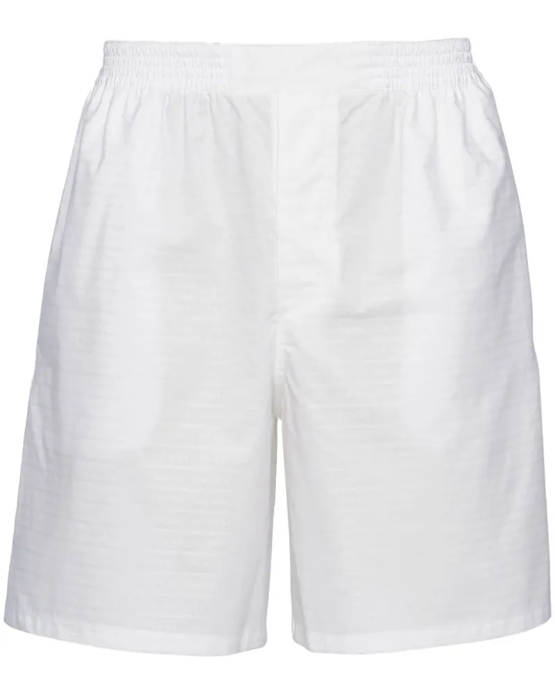 Prada Bermudas aus Popeline - Weiß Weiß