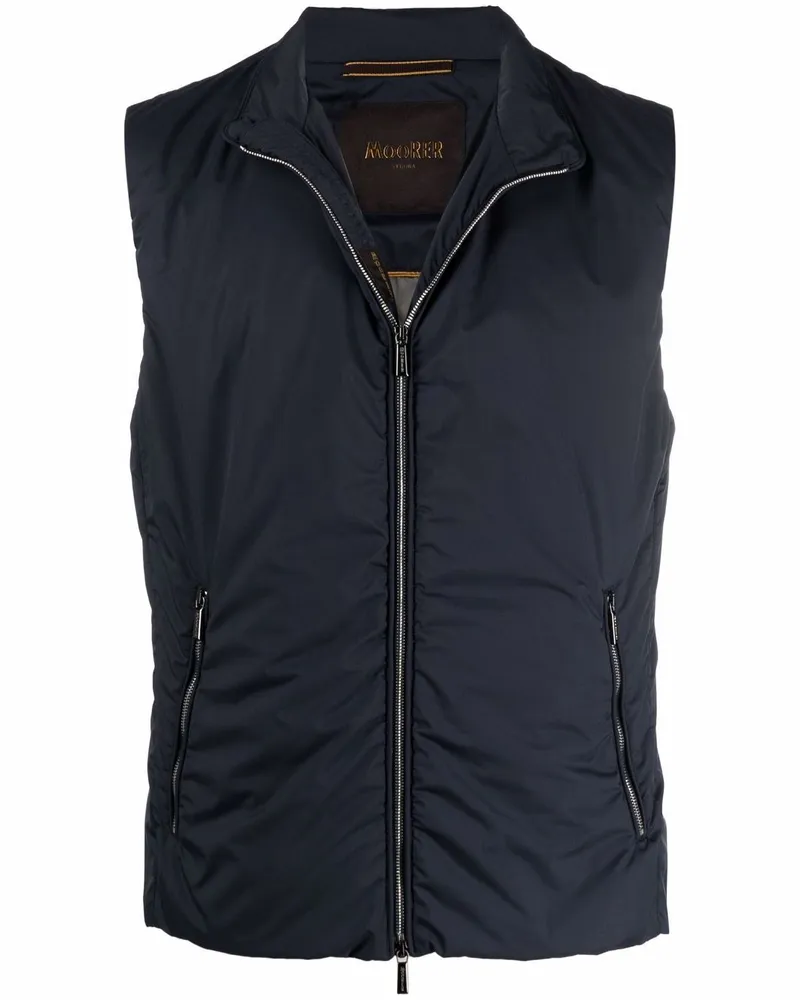 MOORER Weste mit Stehkragen - Blau Blau
