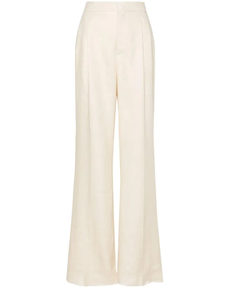 Tagliatore Leinenhose mit Faltendetail - Nude Nude