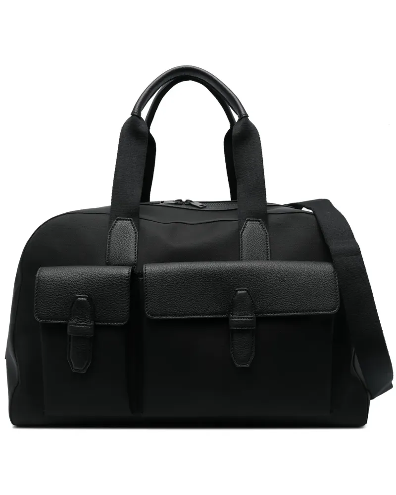 Brioni Reisetasche mit Lederbesatz - Schwarz Schwarz