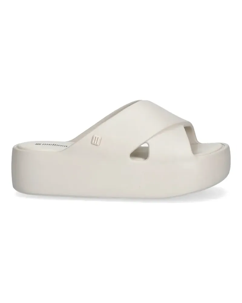 Melissa crossover platform slides - Nude Nude