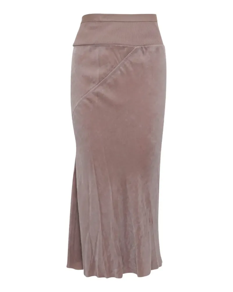 Rick Owens bias-cut velvet midi skirt - Rosa Rosa