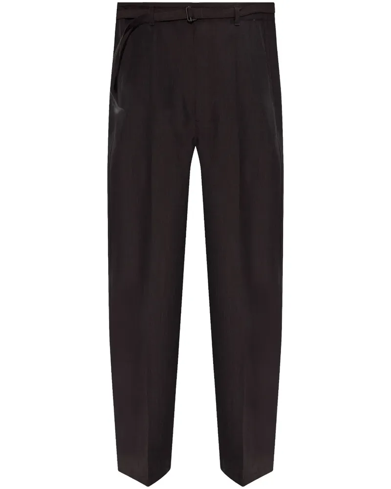 Christophe Lemaire Klassische Hose mit Gürtel - Schwarz Schwarz