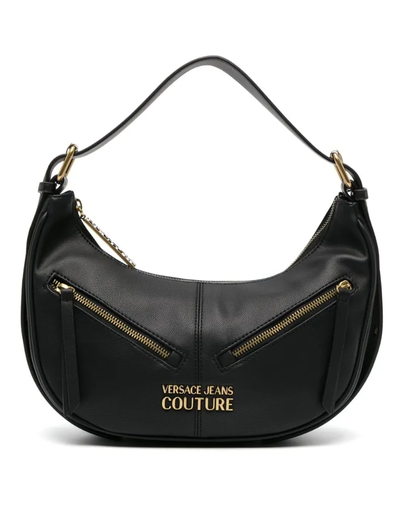 Versace Jeans Schultertasche mit Logo - Schwarz Schwarz