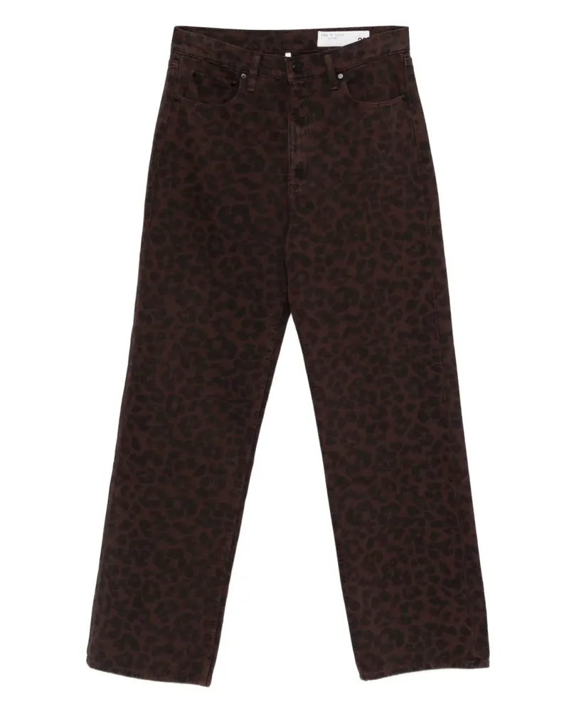 Rag & Bone Shea Jeans mit Leoparden-Print - Braun Braun