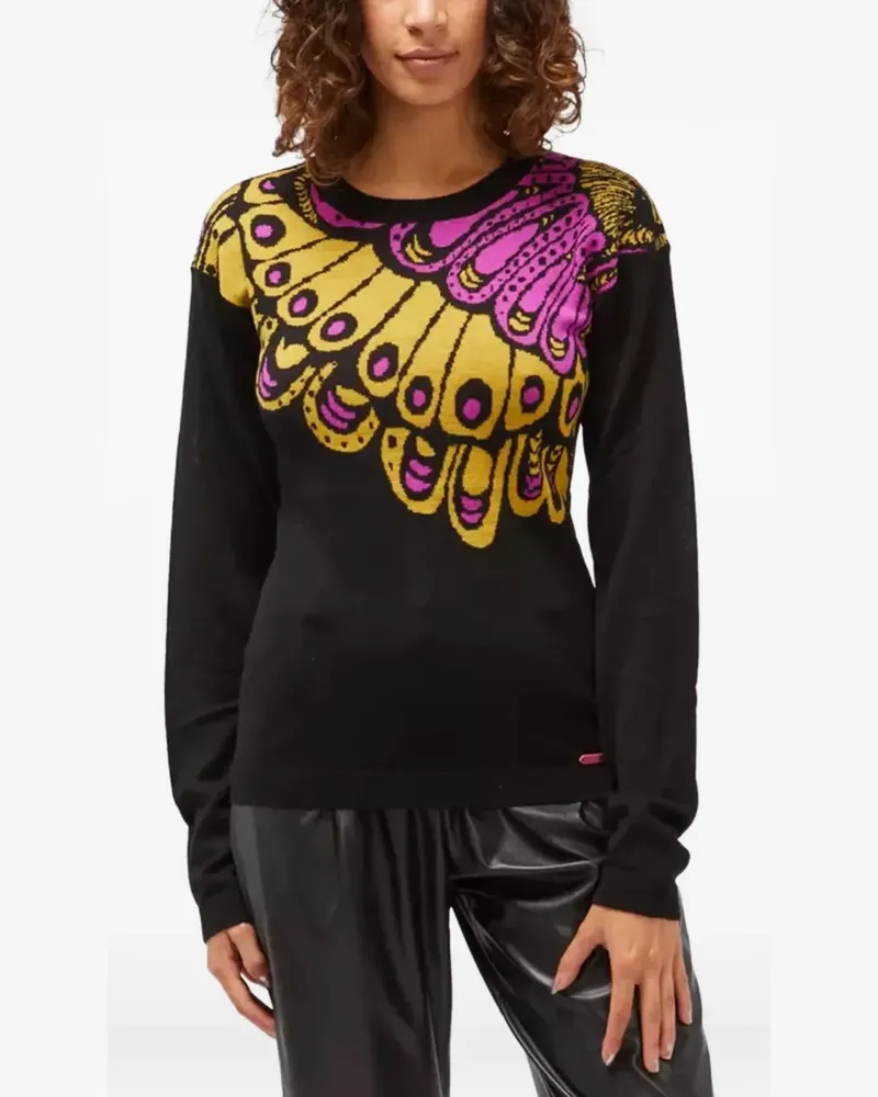Custo Barcelona butterfly-motif sweater - Schwarz Schwarz