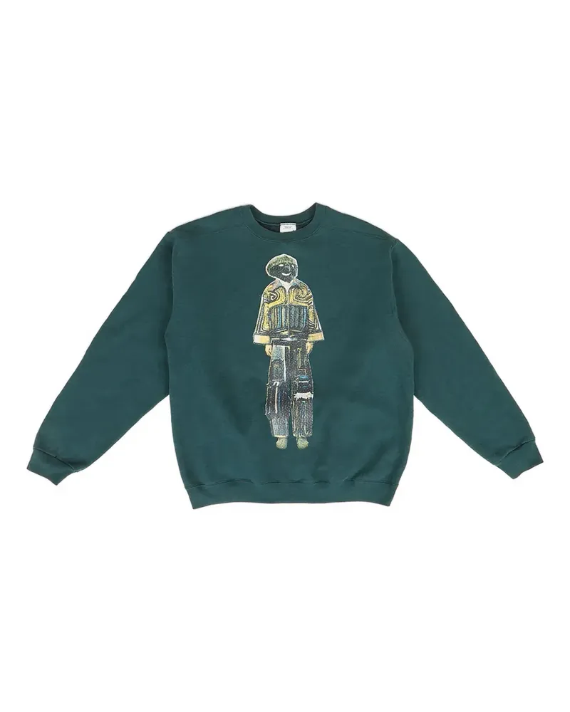 DRx FARMAxY FOR LN-CC graphic-print crew-neck sweatshirt - Grün Grün