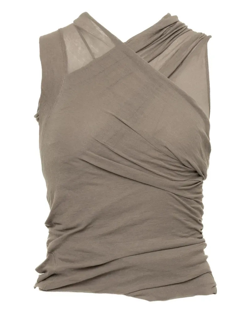 Rick Owens Drapiertes Oberteil - Grau Grau
