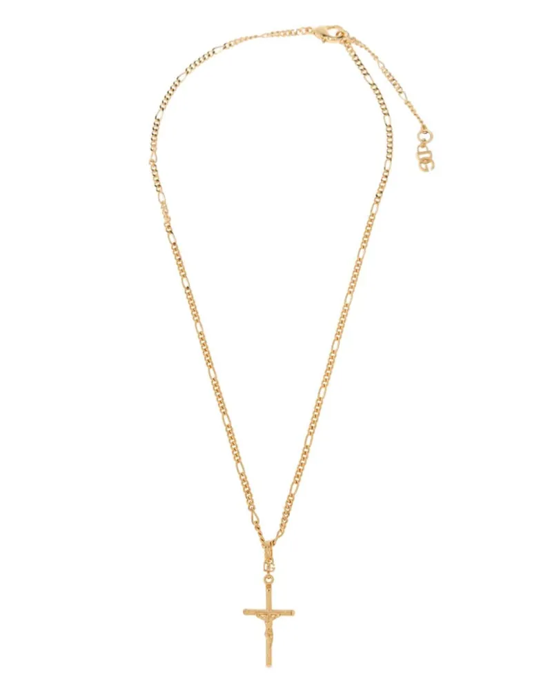Dolce & Gabbana Halskette mit Kreuzanhänger - Gold Gold