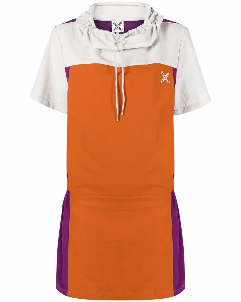 Kenzo Kleid mit Kordelzugkragen - Orange Orange