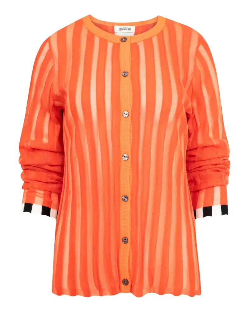 Christopher John Rogers Cardigan mit Faltenbesatz - Orange Orange