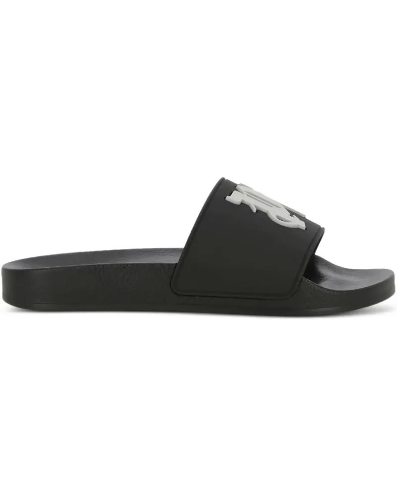 Palm Angels Pantoletten mit Monogramm - Schwarz Schwarz