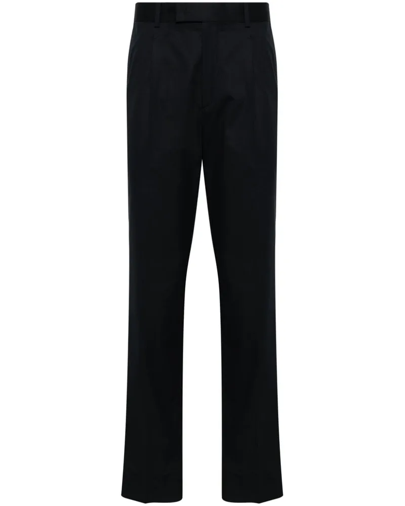 Ermenegildo Zegna Halbhohe Chino mit Falten - Blau Blau