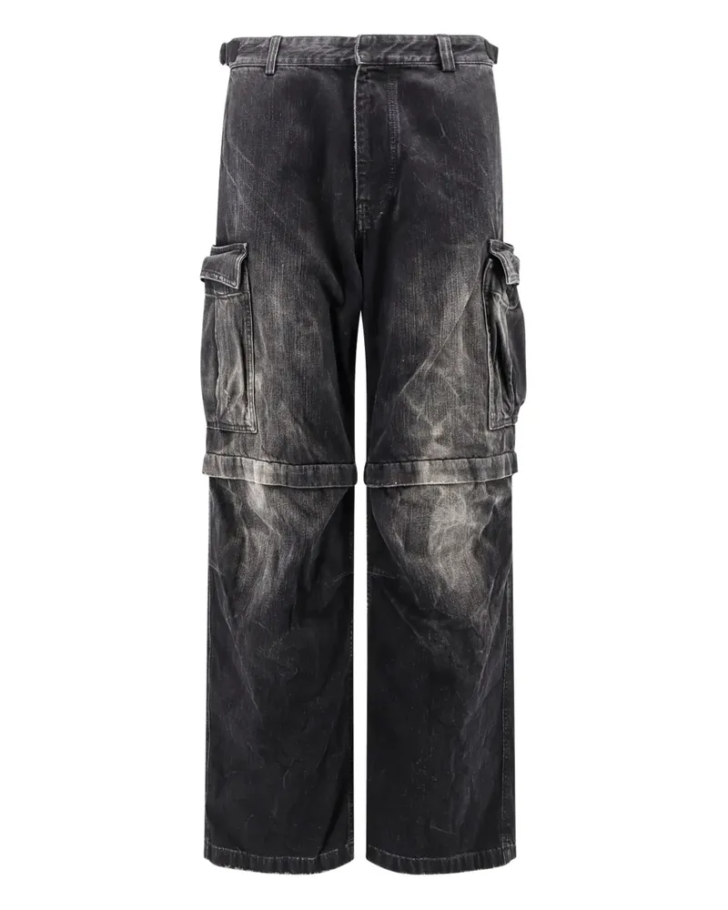 Balenciaga panelled cargo jeans - Schwarz Schwarz