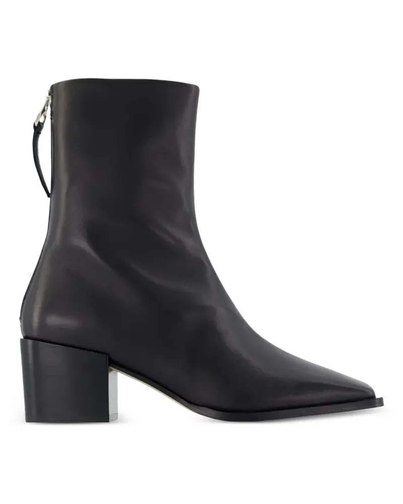 aeyde Amina Stiefeletten mit quadratischer Kappe - Schwarz Schwarz